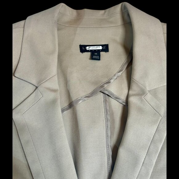 Lane Bryant Khaki Blazer 22W Minimalist Workwear suit jacket business casual - Picture 4 of 6